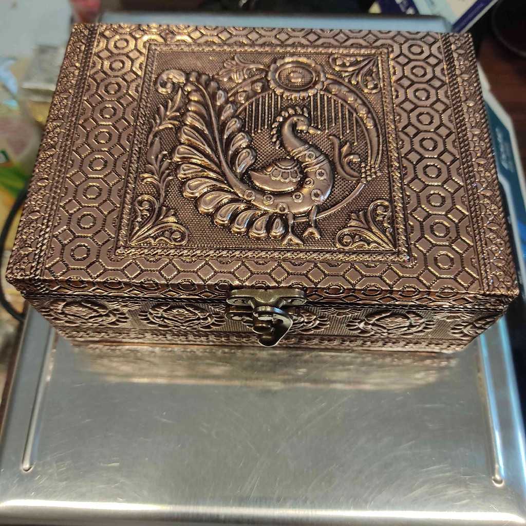 Peacock Copper Oxidised Box 7x5