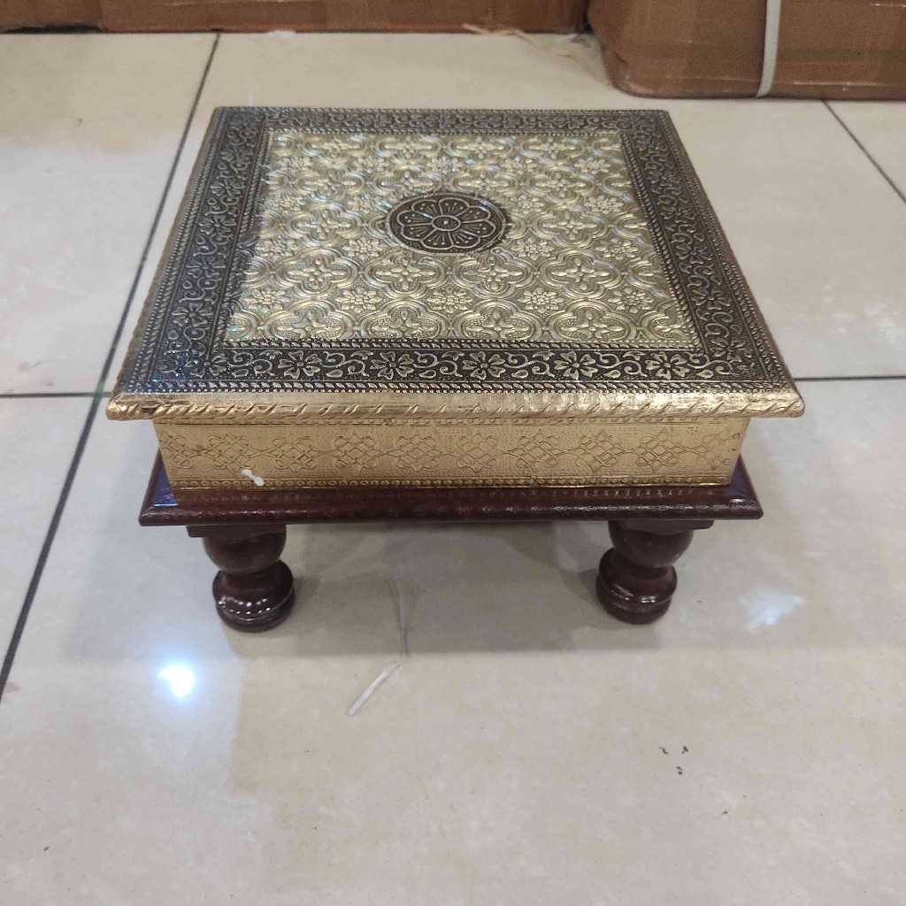 Brass Stool Square 10X10