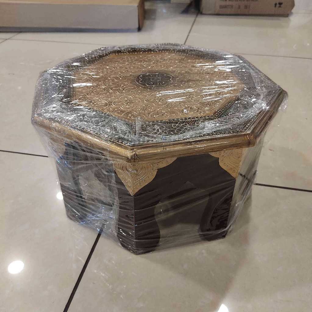 Hexagon Stool Brass Finish 12