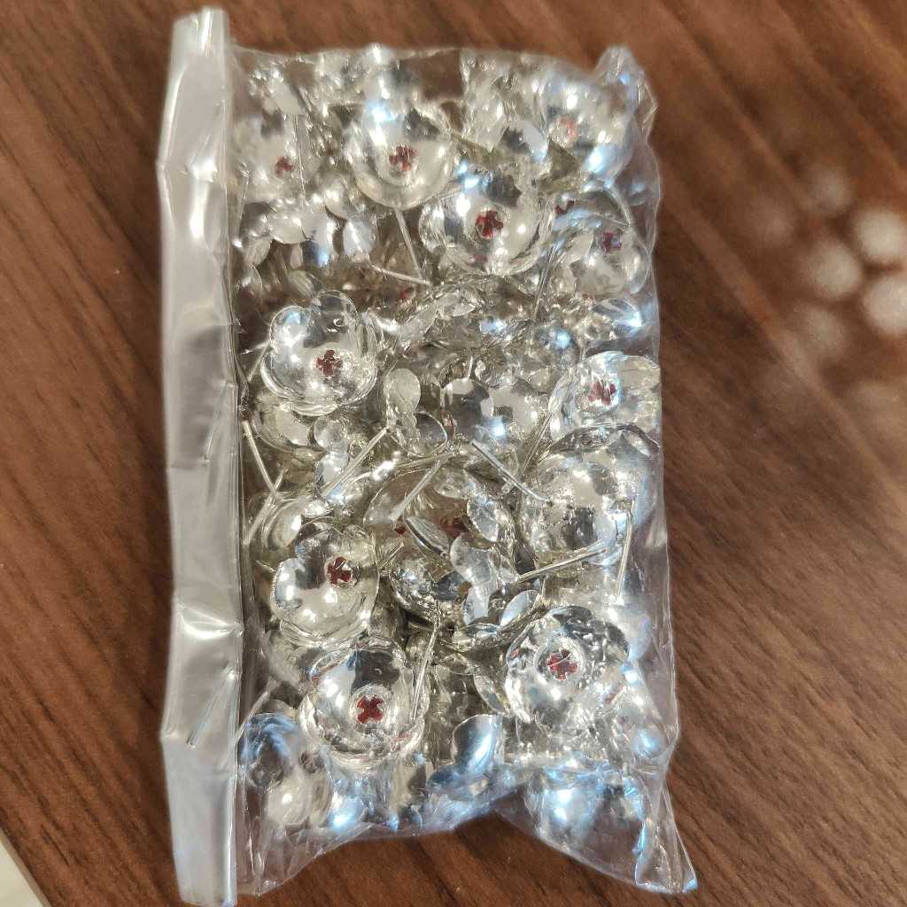 German Silver With Stone 108 Flowers