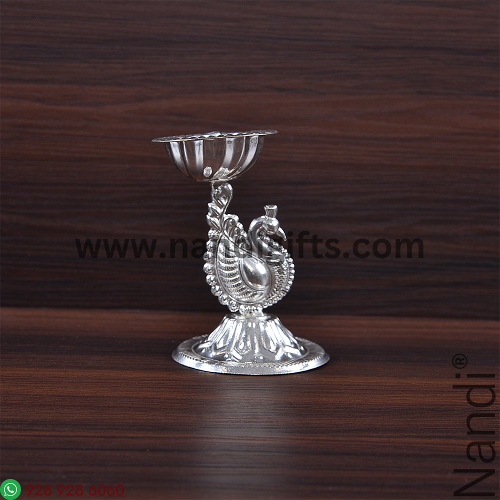 GS Peacock Diya With Stand