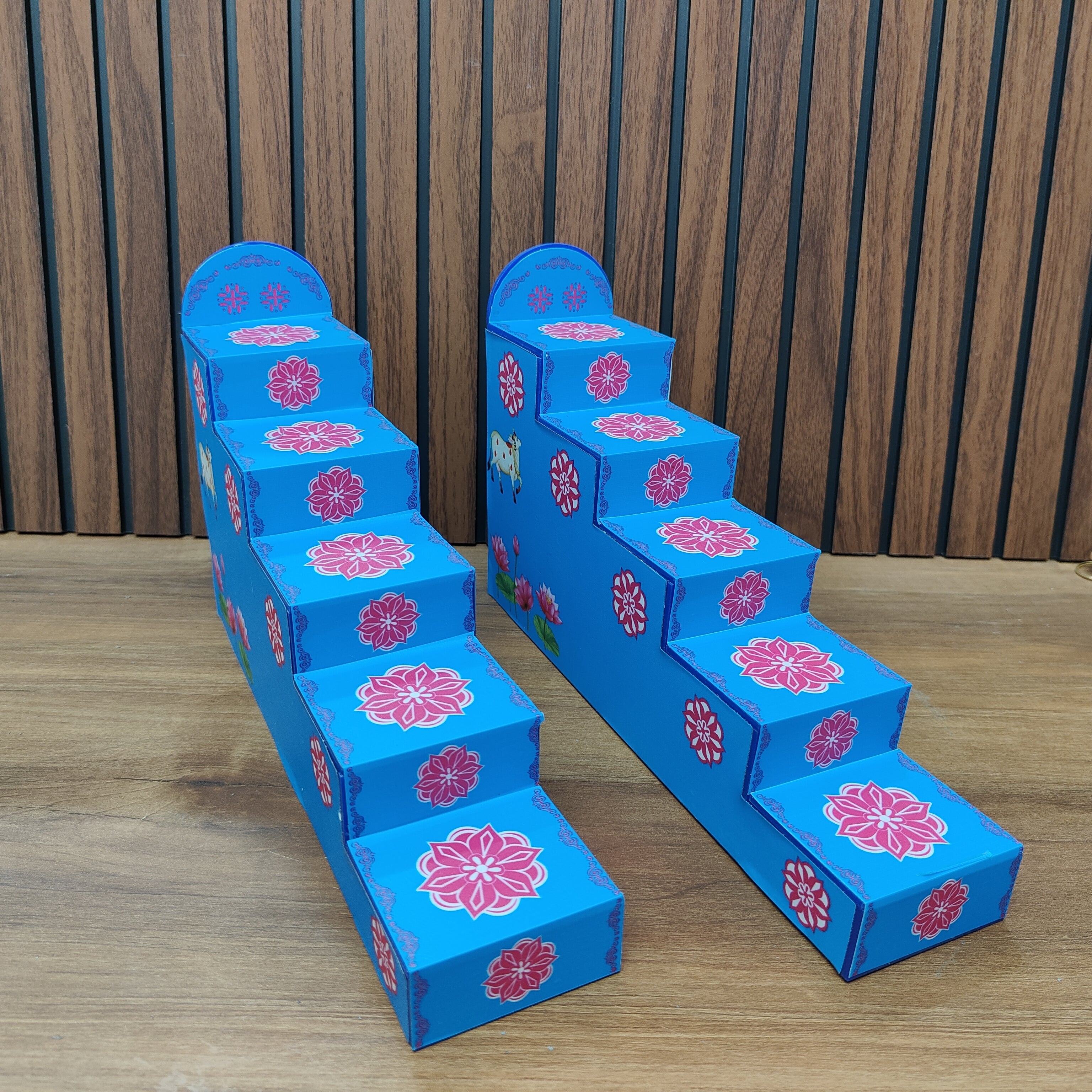 Acrylic Steps Printed Blue