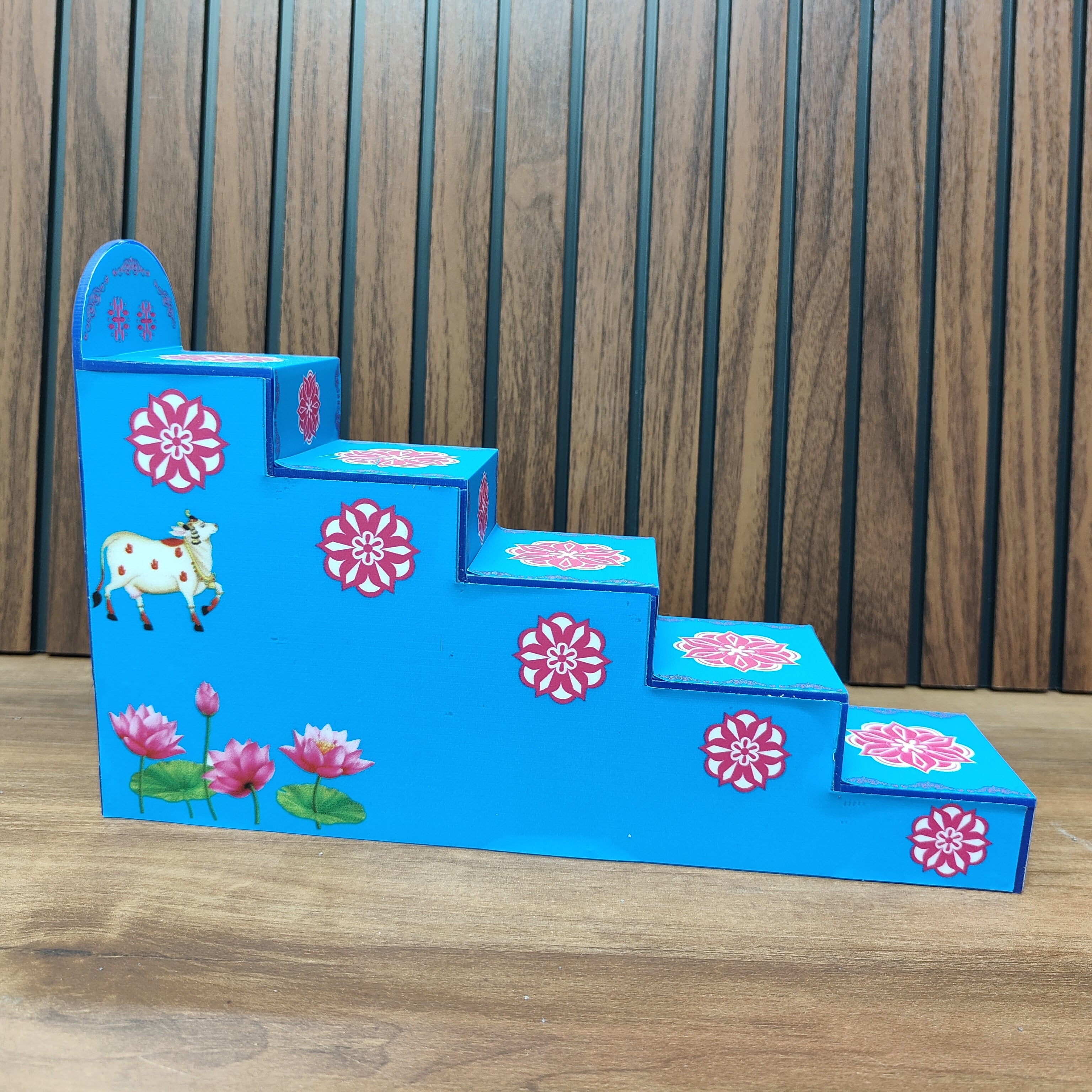 Acrylic Steps Printed Blue