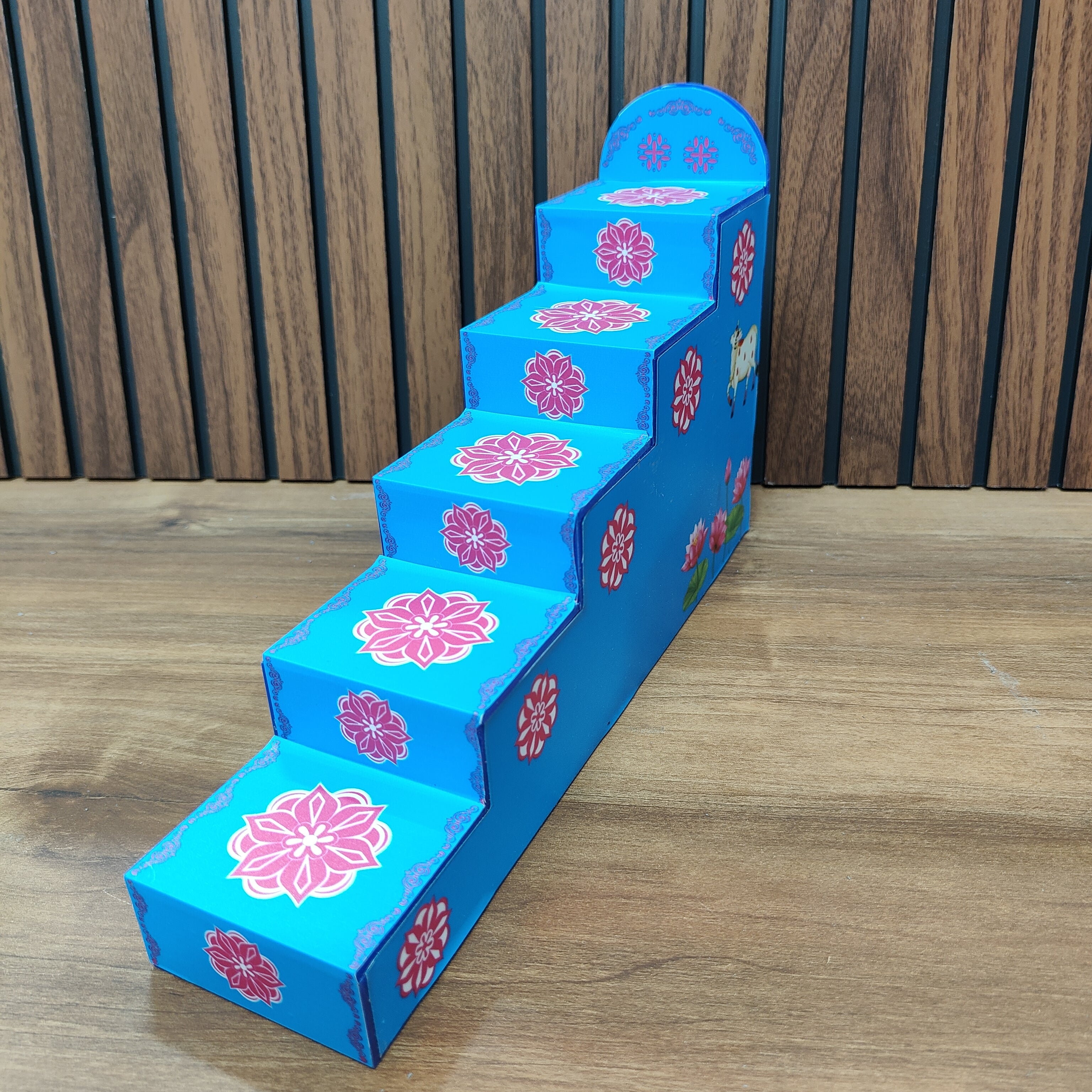 Acrylic Steps Printed Blue