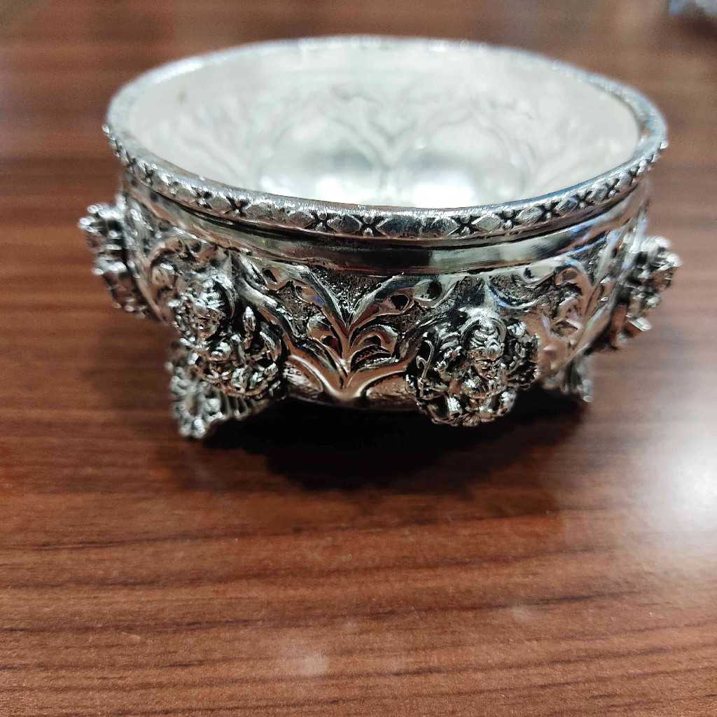 GS Antiq Ashtalakshmi Bowl With Stand Medium