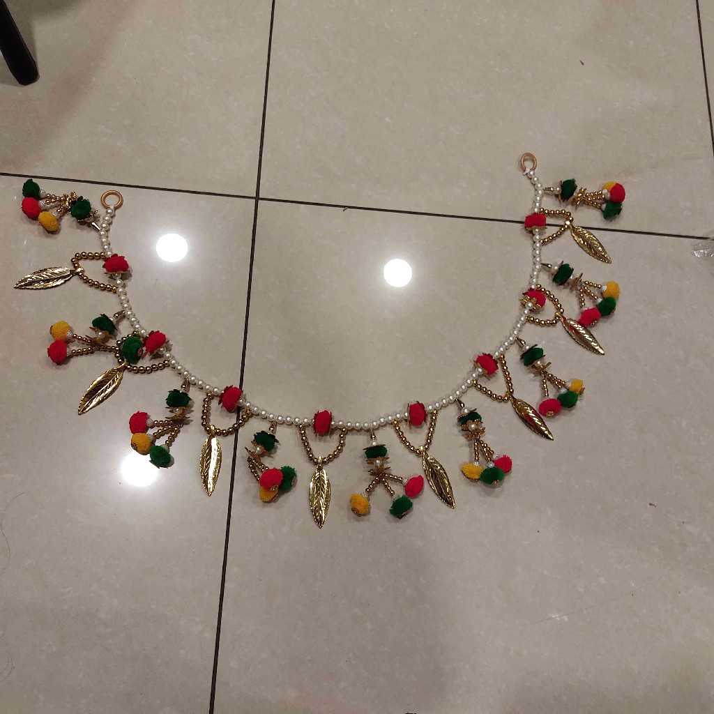 Multi Colour Golden Leaf Toran