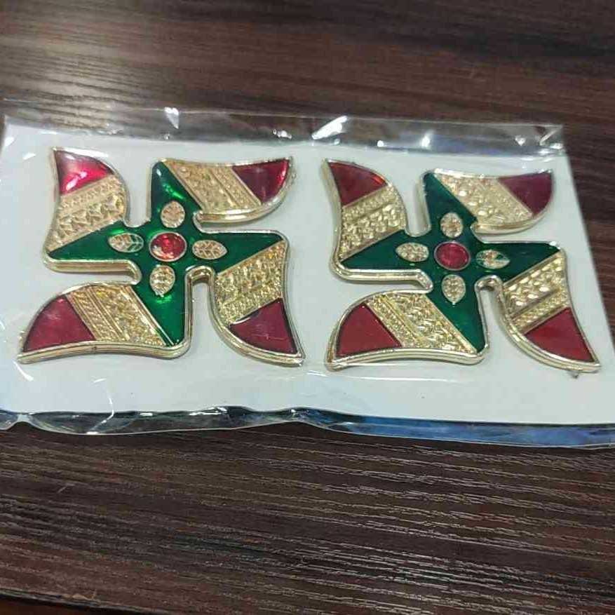 Minakari Swastik Sticker