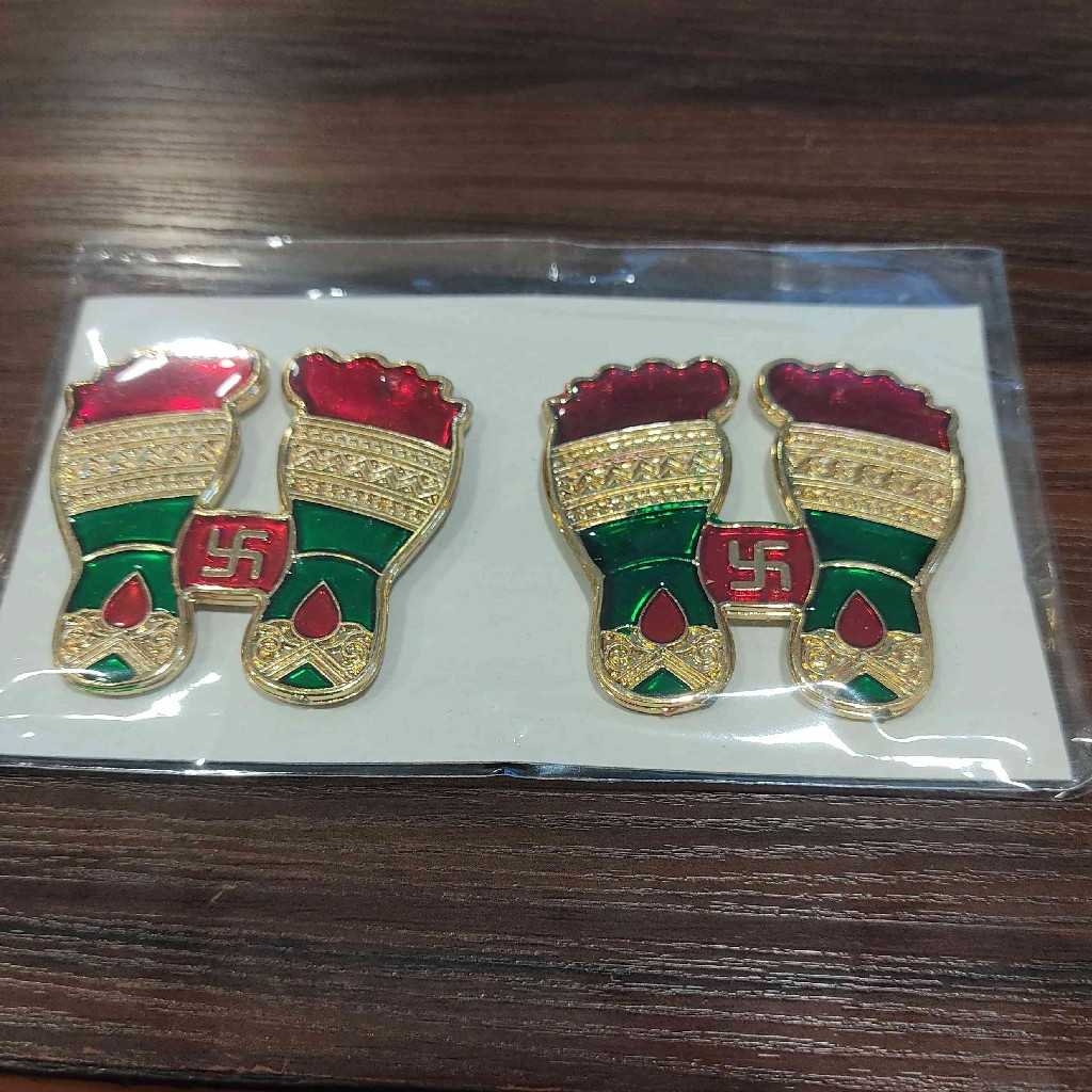 Minakari Foot Swastik Sticker