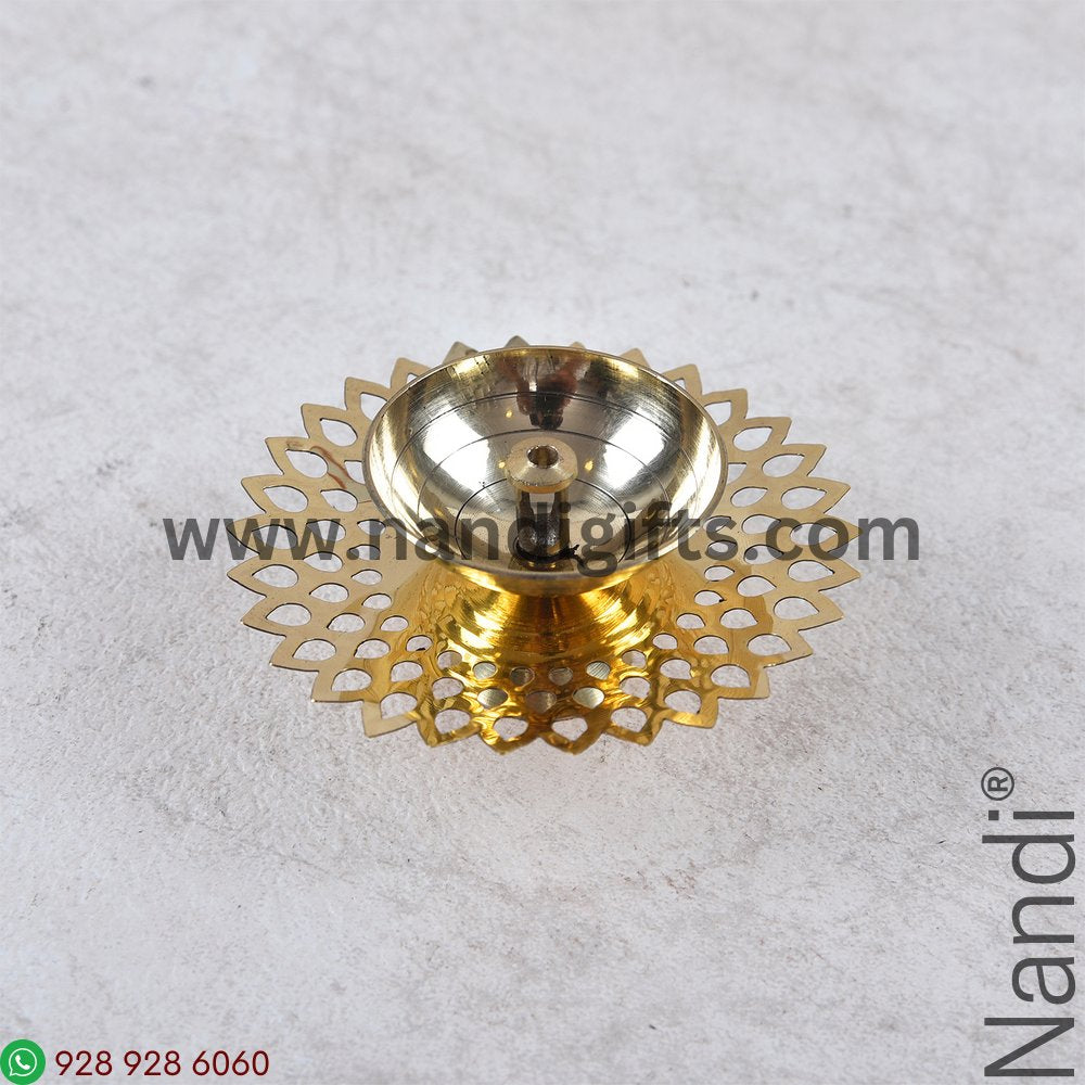 Brass Diya Round Petal Small