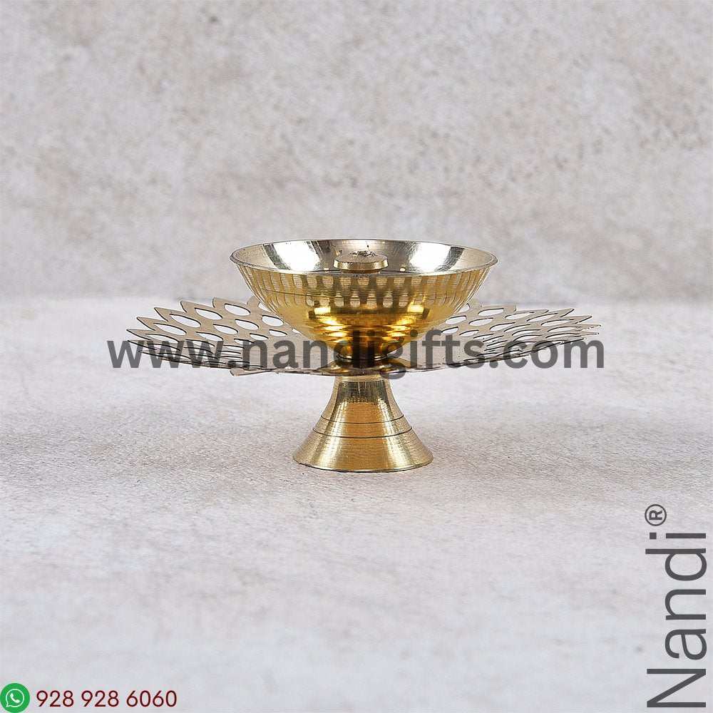 Brass Diya Round Petal Small