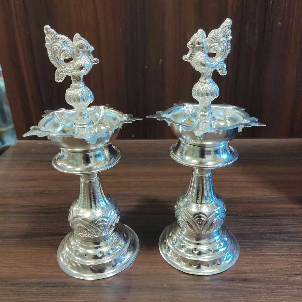 GS Peacock Diya Design 8 Pair
