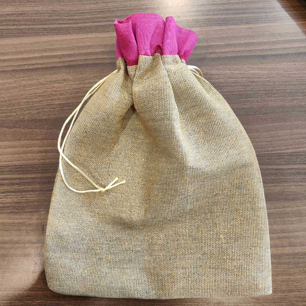 Cotton Jute Fabric String Bag