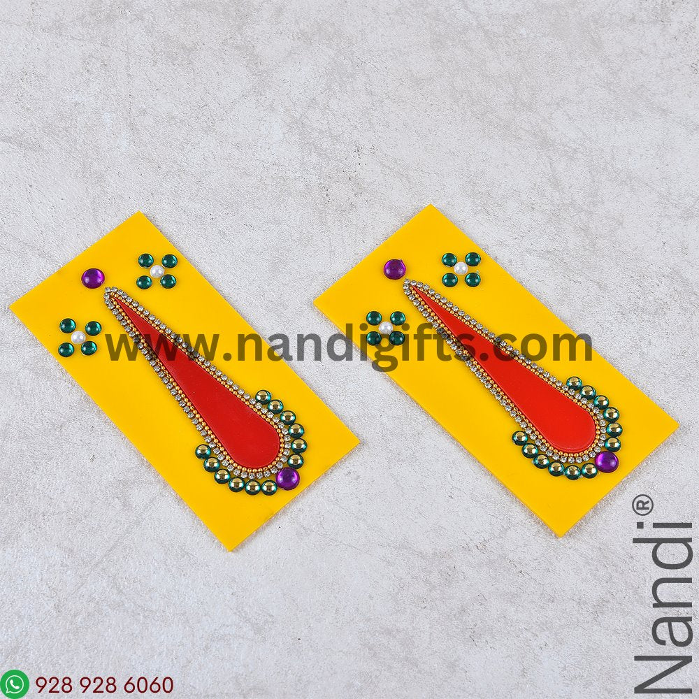 Acrylic Haldi Kumkum Namam Door Sticker Pair