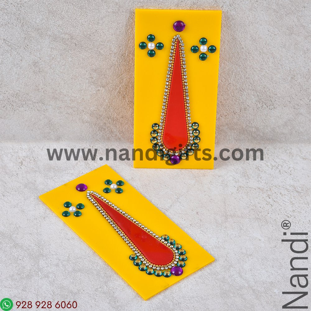 Acrylic Haldi Kumkum Namam Door Sticker Pair