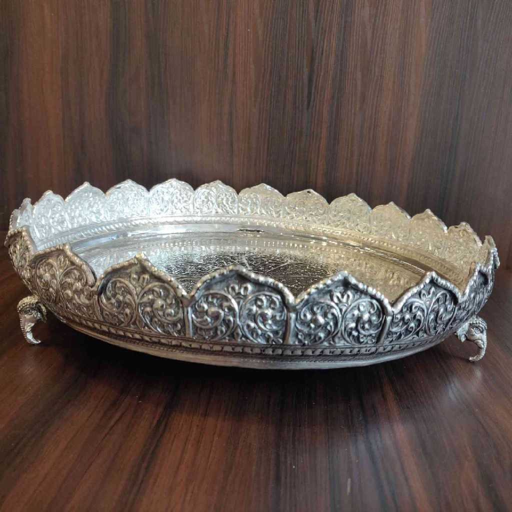 GS Antiq Floral Design Plate 13 Inch