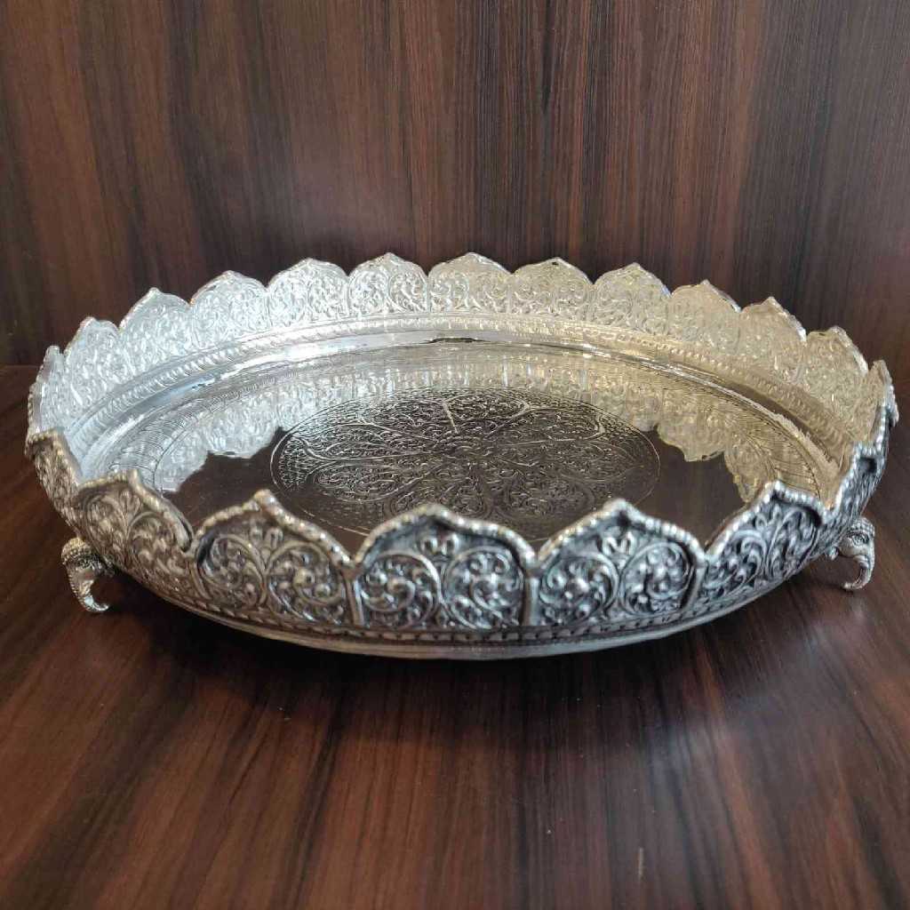 GS Antiq Floral Design Plate 13 Inch
