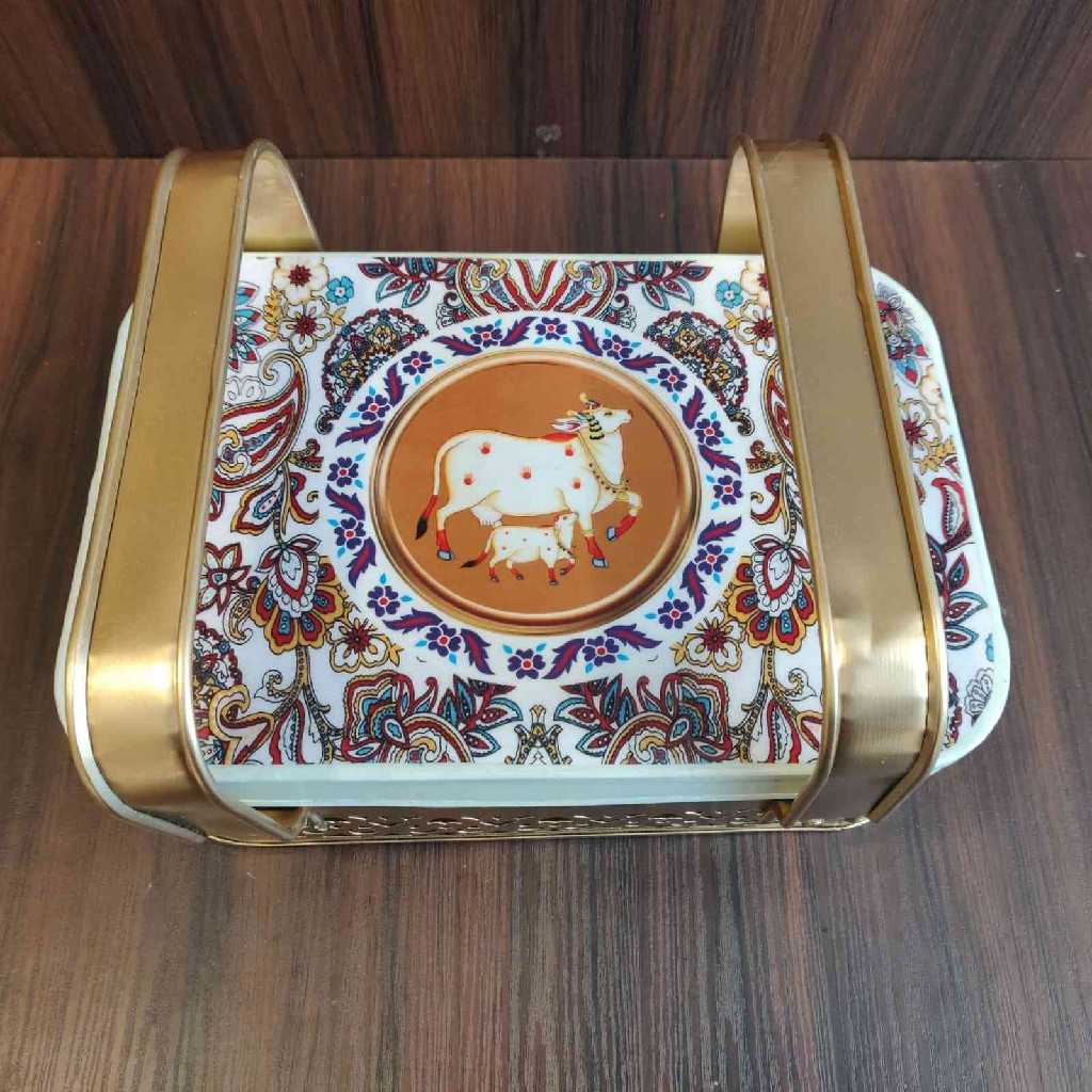 Pichwai Basket With Handle