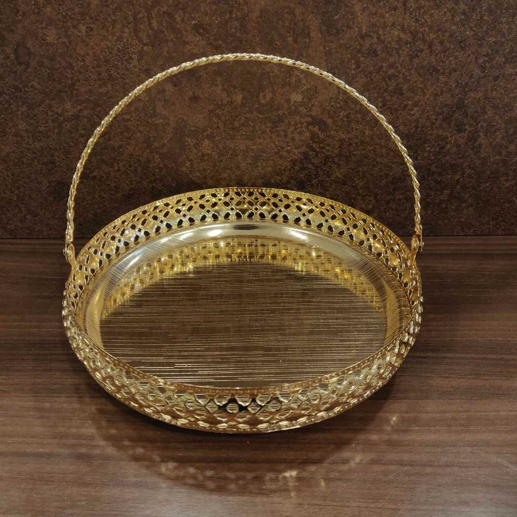 Imported Gold GS Basket With Handle 9 inch