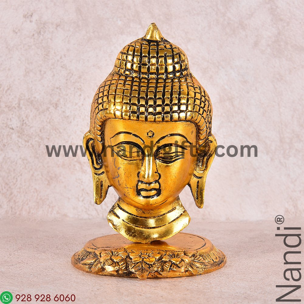 Buddha Face Golden Antiq