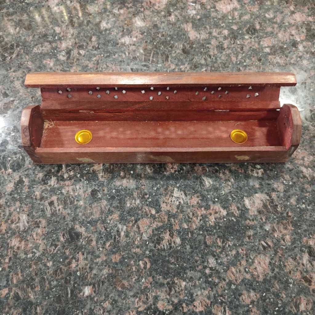 Wooden Agarbathi Sambrani Incense Holder Medium