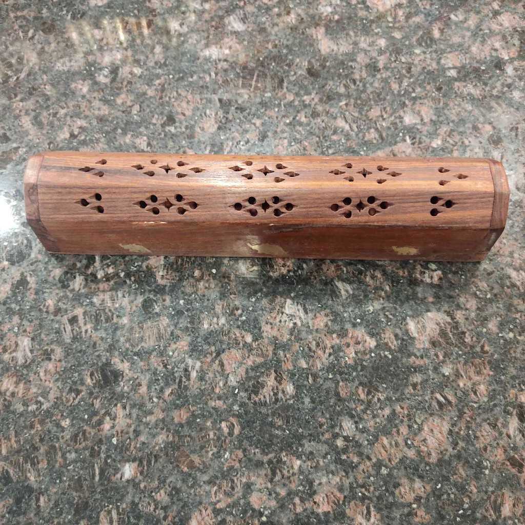 Wooden Agarbathi Sambrani Incense Holder Medium