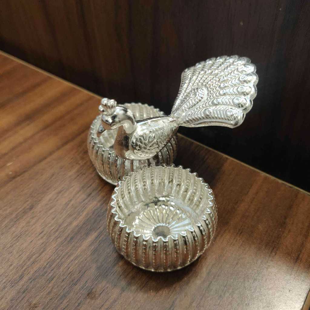 GSB Fancy Peacock Kumkum Holder 2B