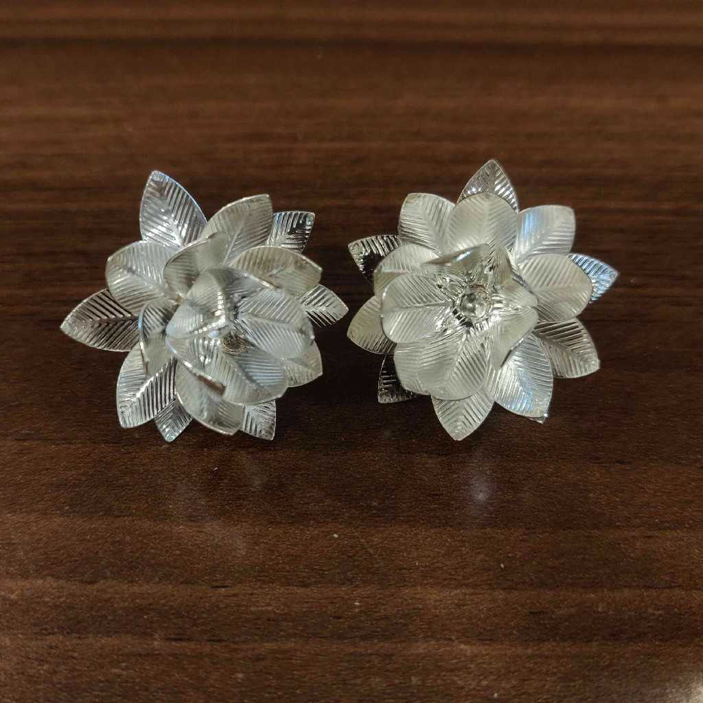 Silver Plated Parijatha Flower Pair