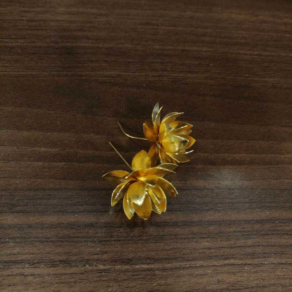 Gold Plated Parijatha Flower Pair