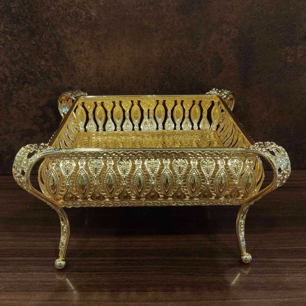 Imported GS Gold Square Tray With Leg 6X6