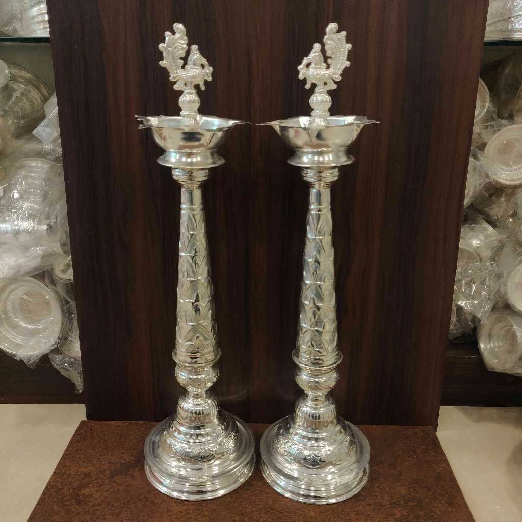 GS Peacock Diya 25 Inch Pair