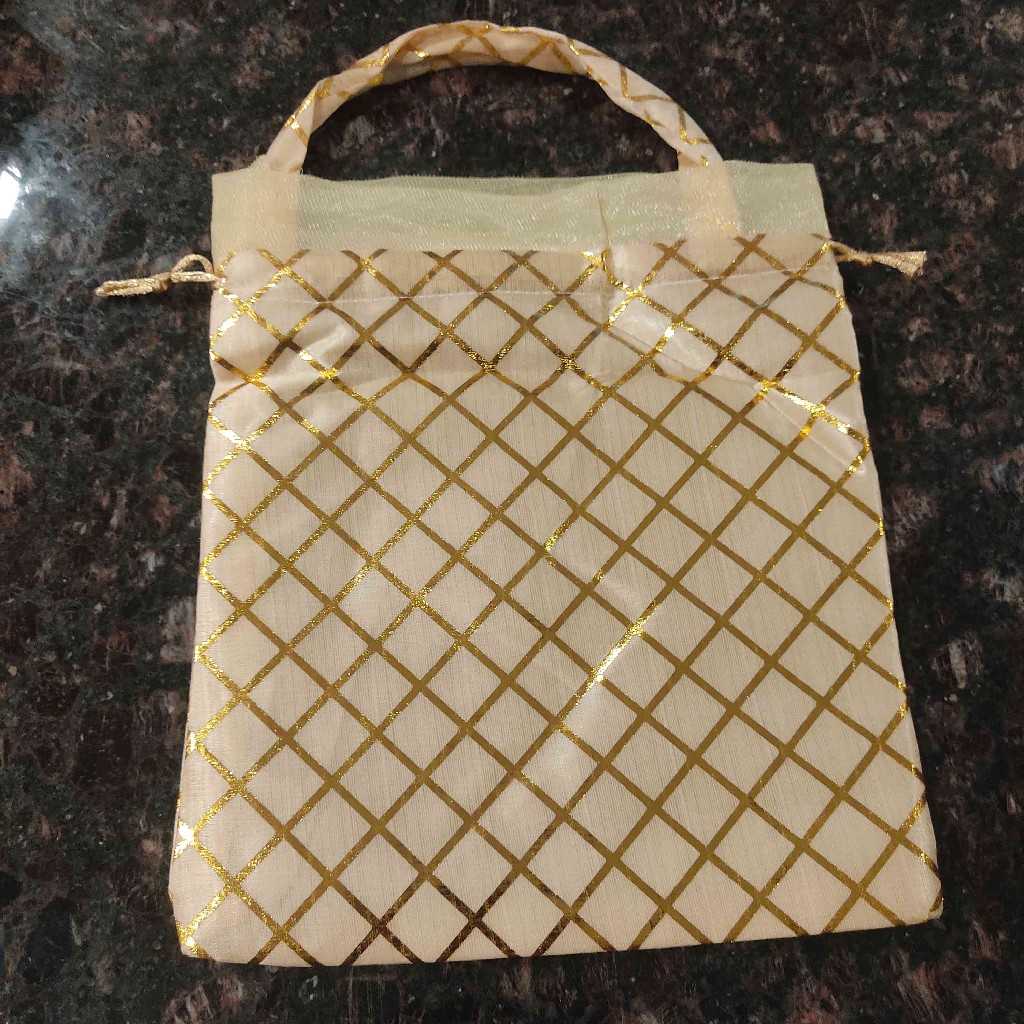Golden Stripes Potli Bag