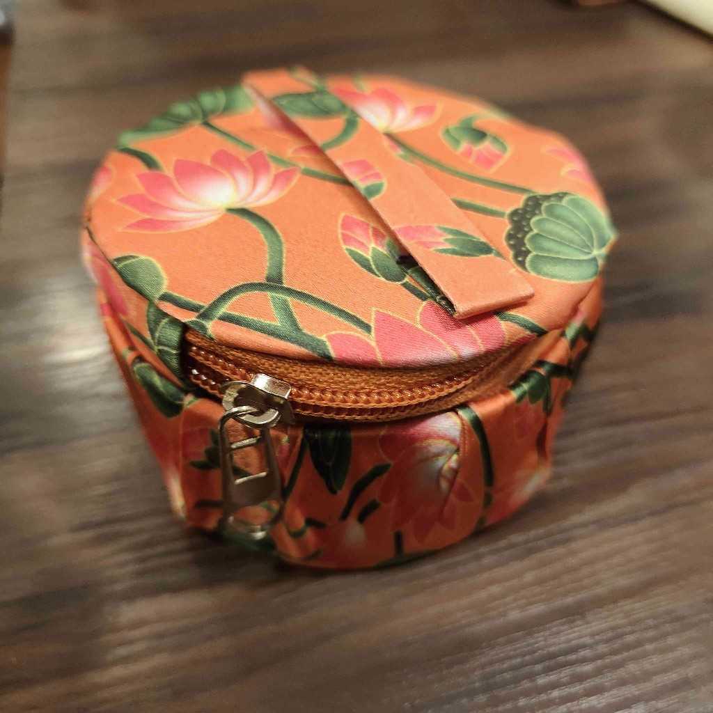 Pichwai Lotus Bangle Box Zipper