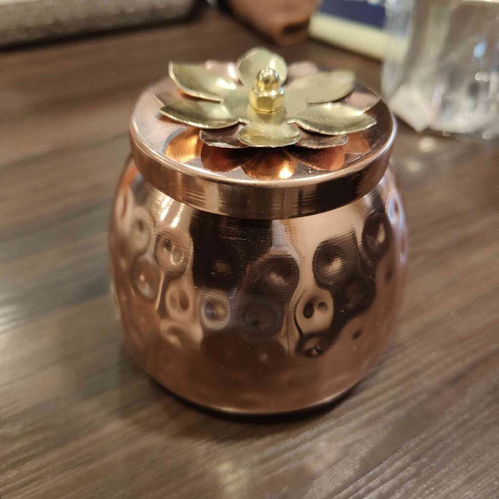 Copper Finish Jar Dots