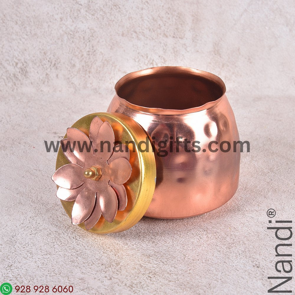 Copper Finish Jar Dots