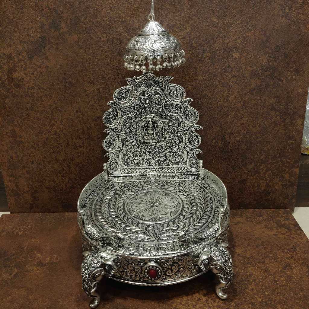 Antiq German Silver Singasan Round Large