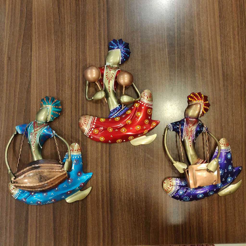 Rajasthani Langa Musican Hanger Set Of 3