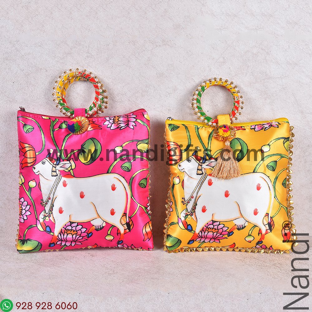 Pichwai Cow Bag Single Side Printed