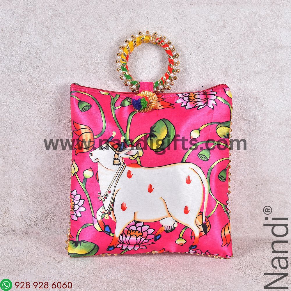 Pichwai Cow Bag Double Side Printed
