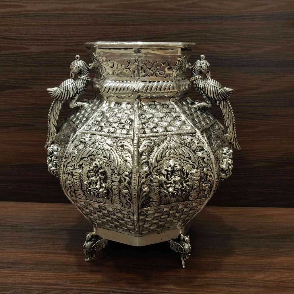 GS Antiq Octagon Astalakshmi Kalash Big