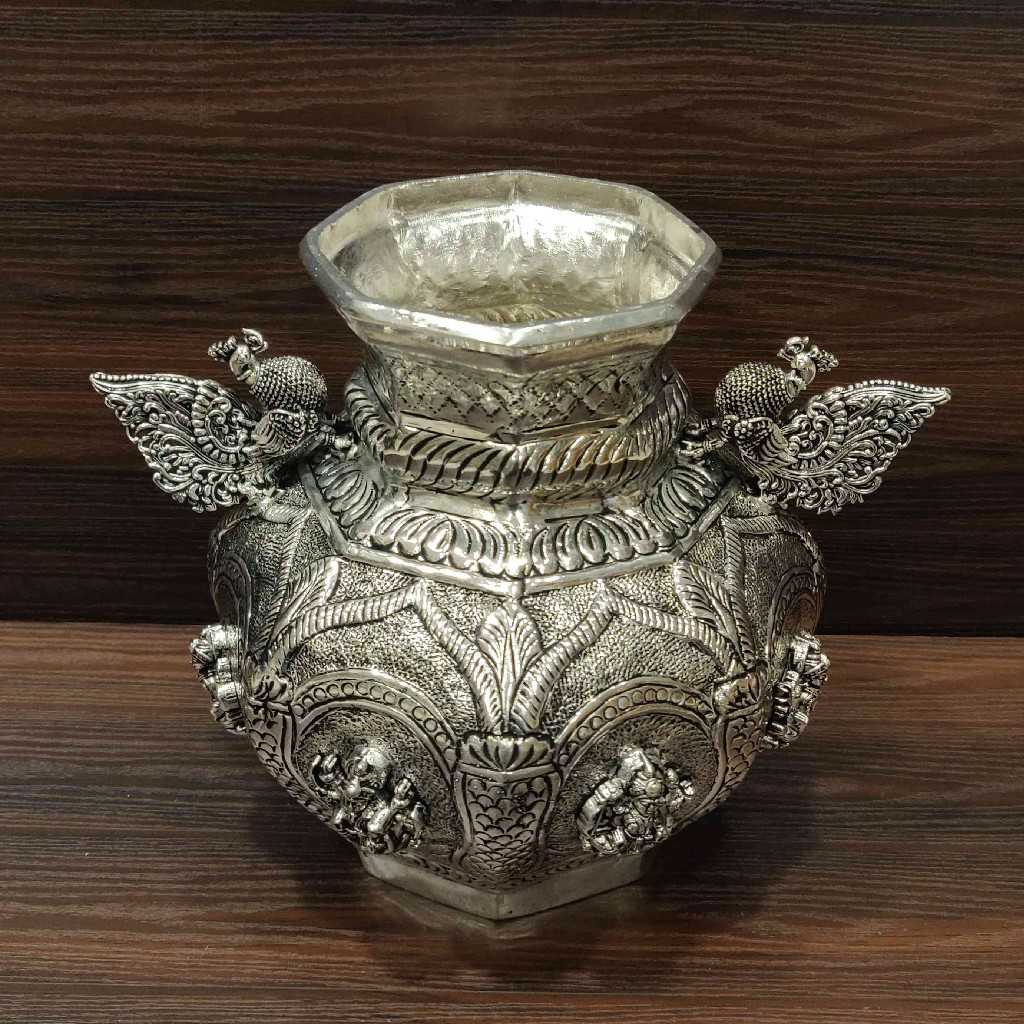 GS Antiq Octagon Astalakshmi Kalash Medium