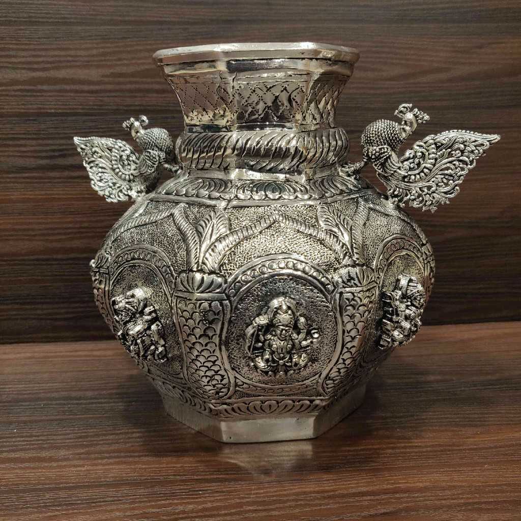 GS Antiq Octagon Astalakshmi Kalash Medium