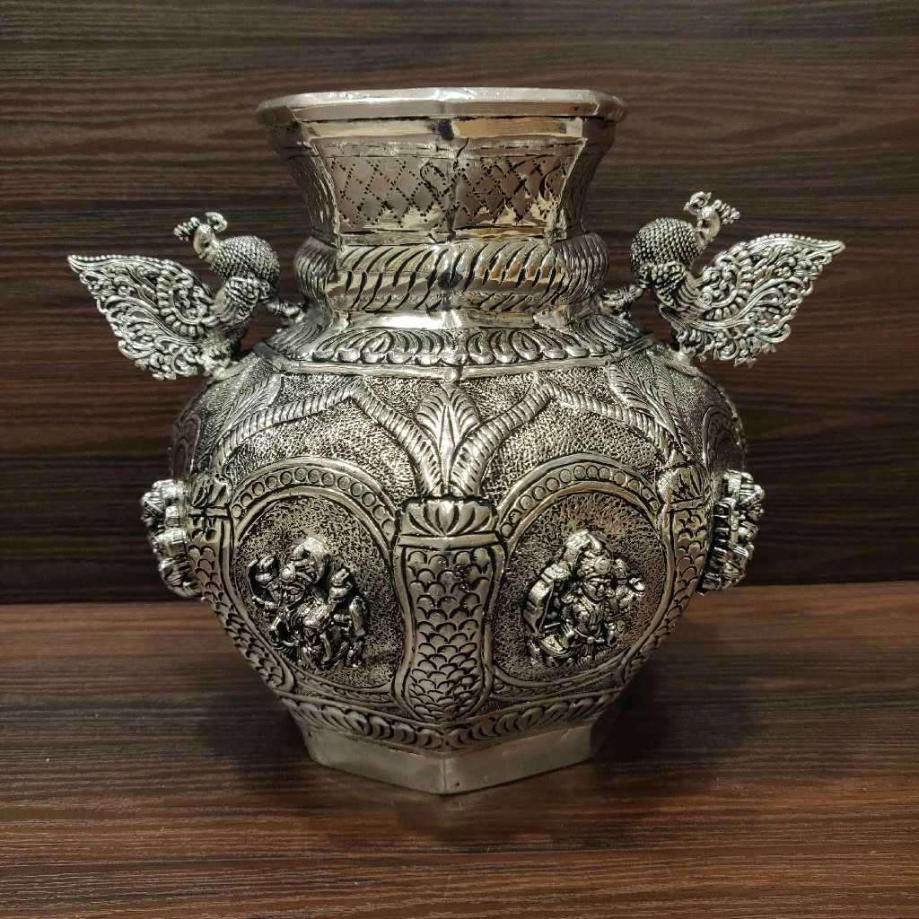 GS Antiq Octagon Astalakshmi Kalash Medium