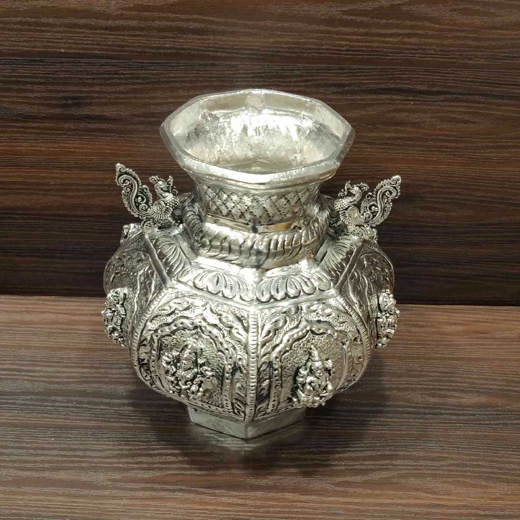 GS Antiq Octagon Astalakshmi Kalash Small