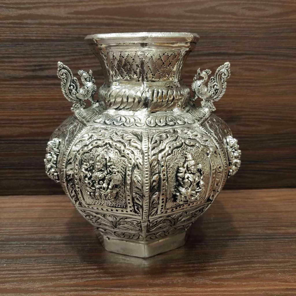 GS Antiq Octagon Astalakshmi Kalash Small