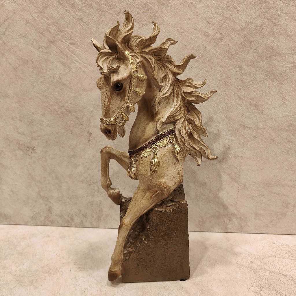 Horse Figurine Golden White 52314