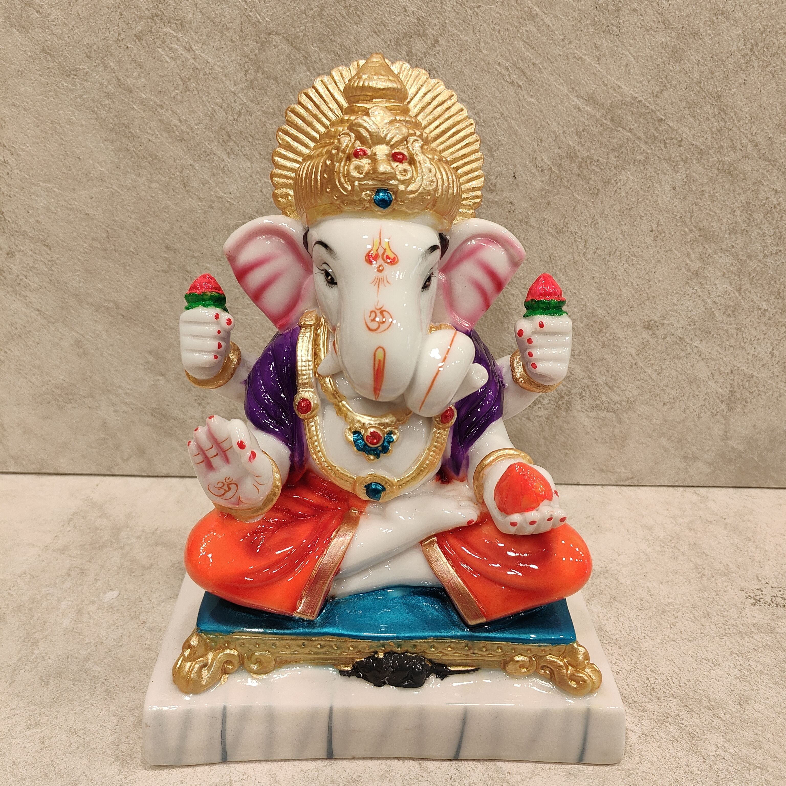 Dagdusgeth Ganapathi Marble Finish