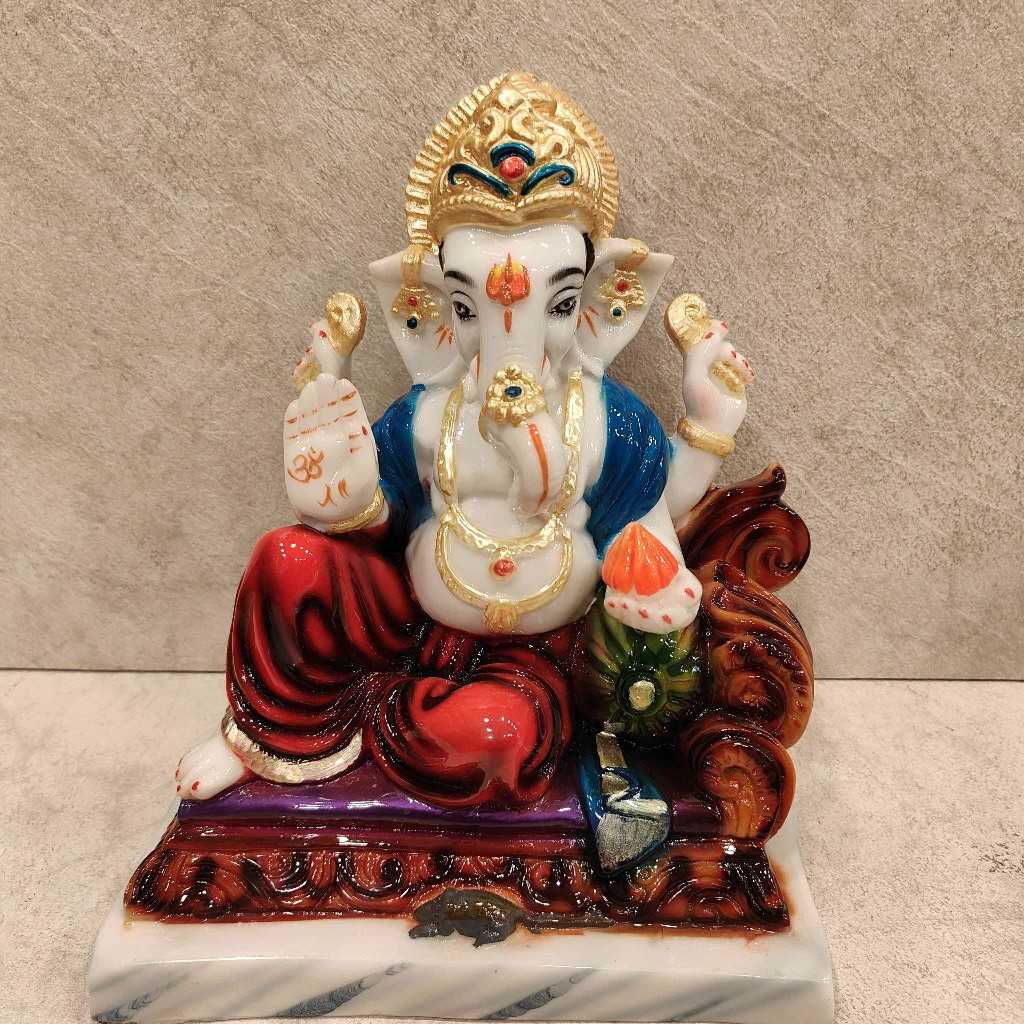 Modak Ganapati Marble Finish