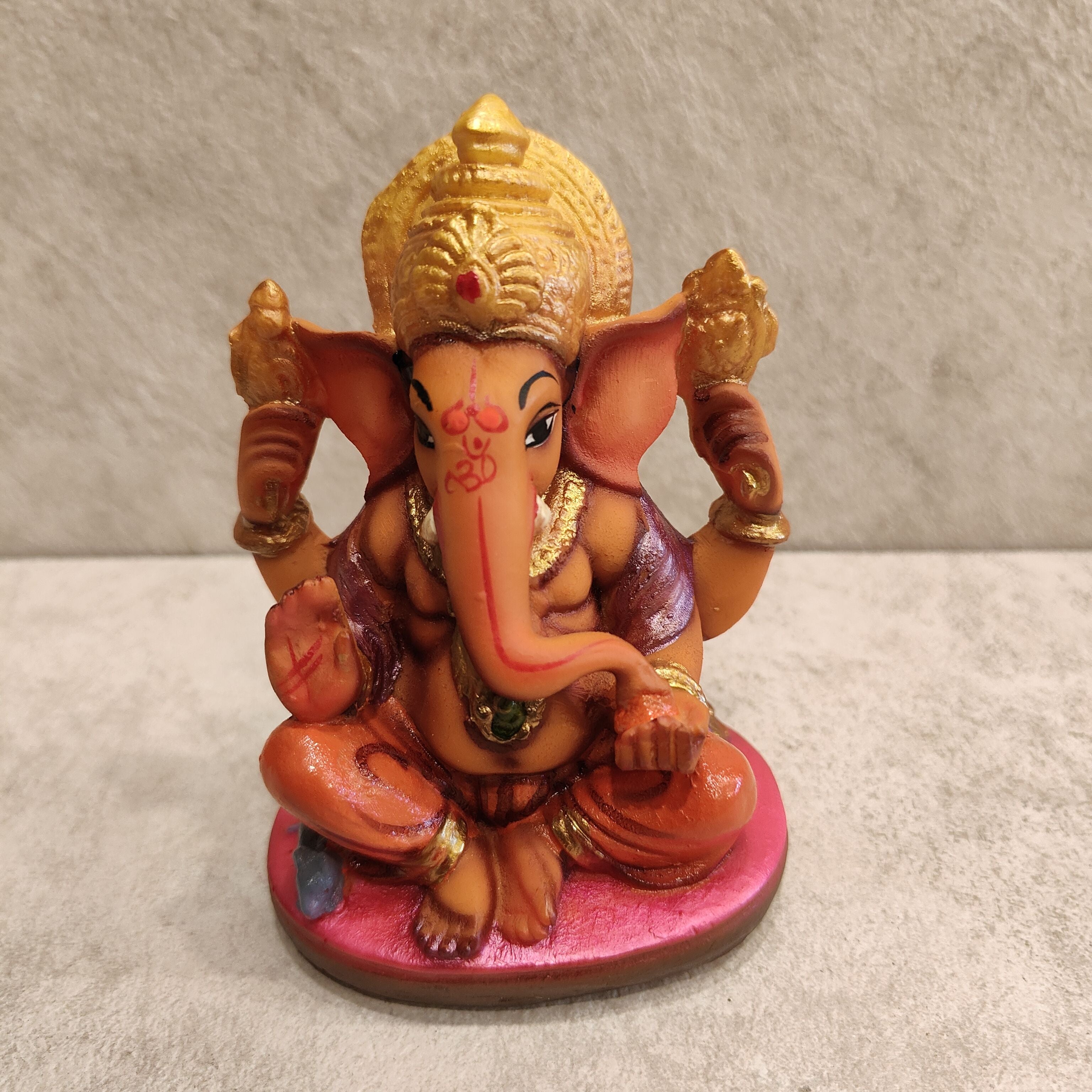 Ganesh Saffron Figurine Assorted