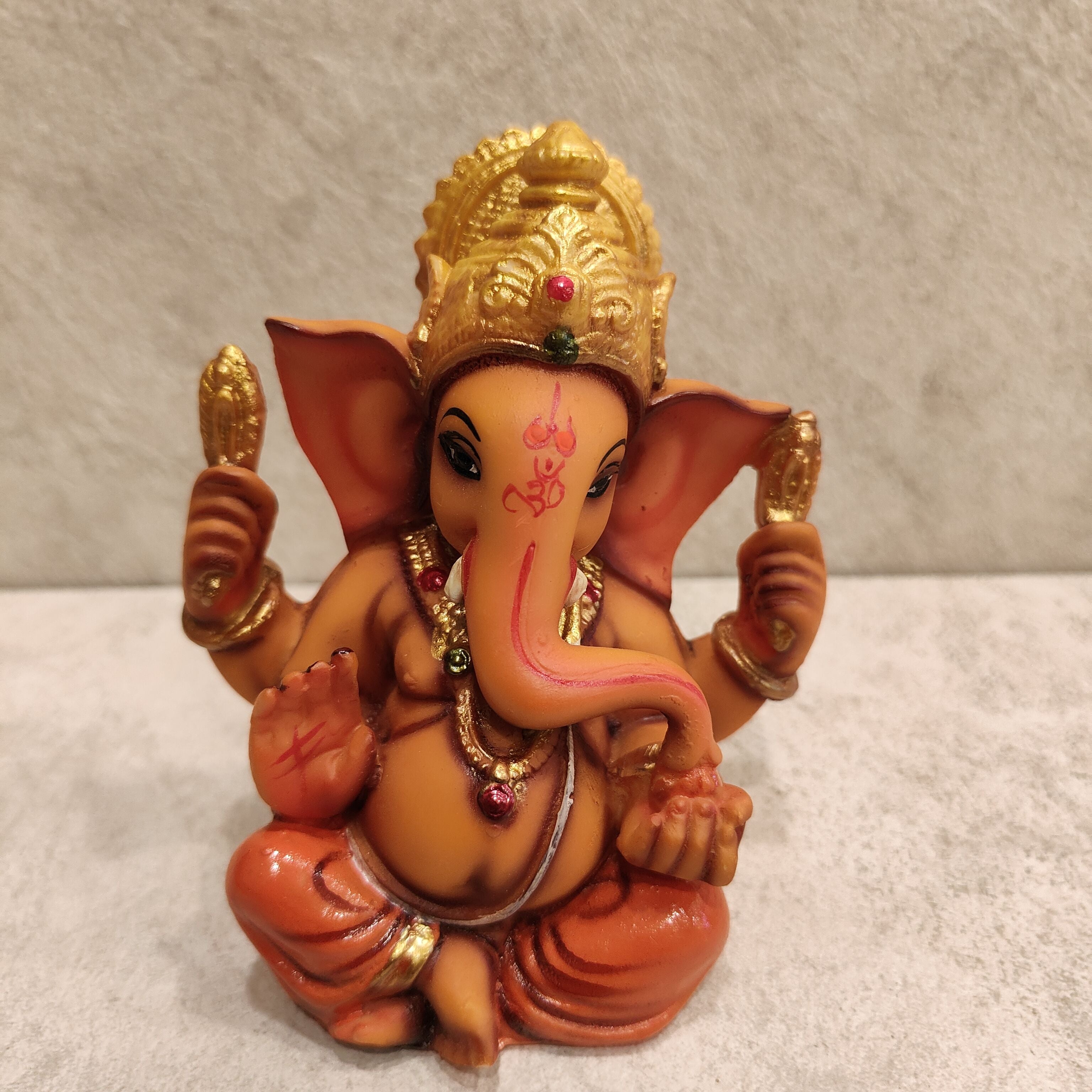 Ganesh Saffron Figurine Assorted