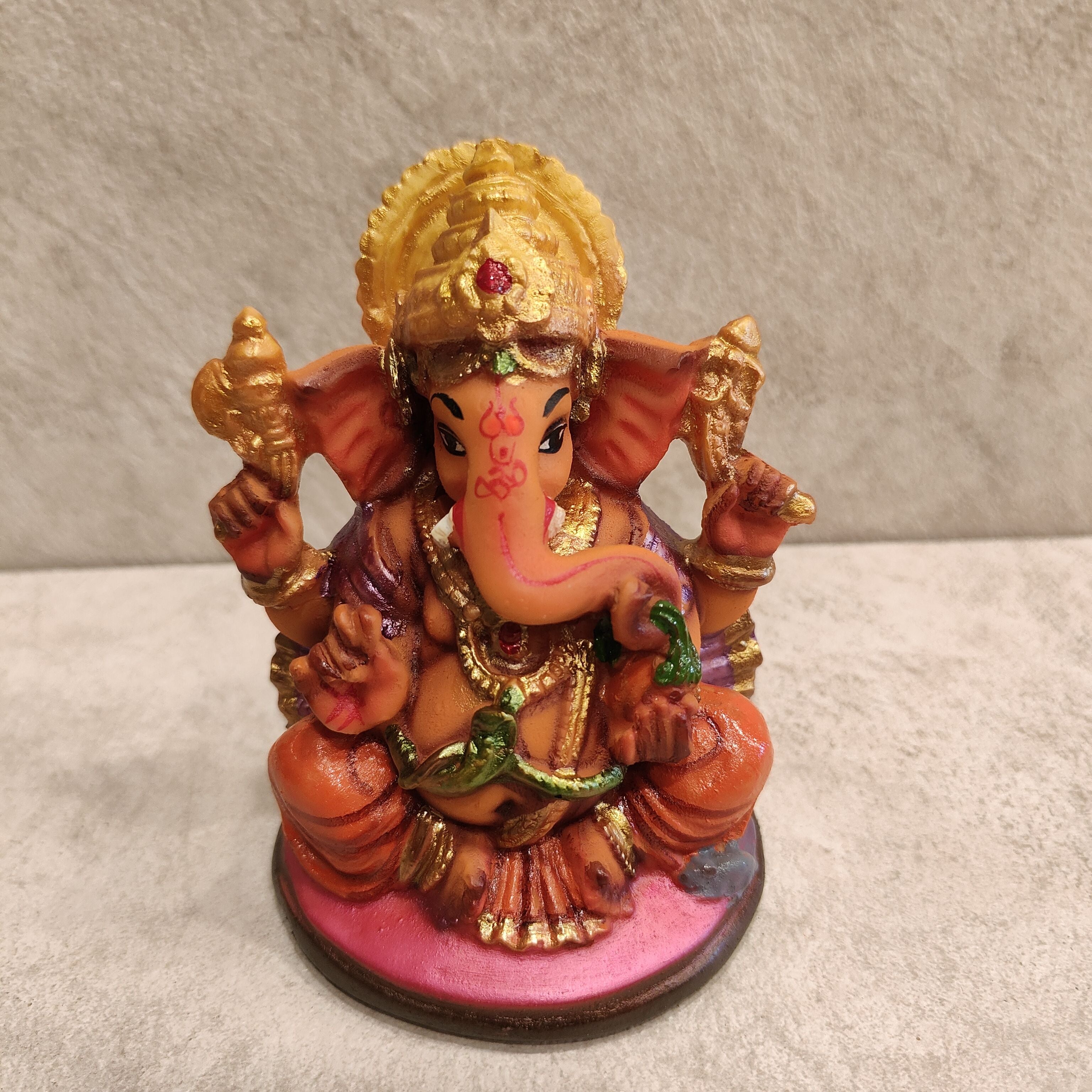 Ganesh Saffron Figurine Assorted
